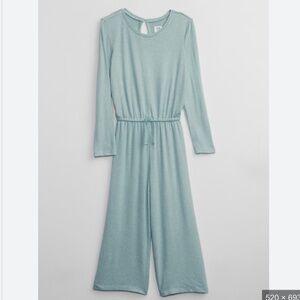 GAP Kids Brushed Jersey Jump Suit size XL 12 Ether Blue Casual Soft Loungewear